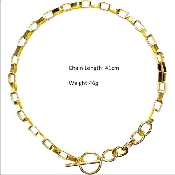 NEW 18k Yellow Gold Chunky Chain Necklace - Picture 2 of 10